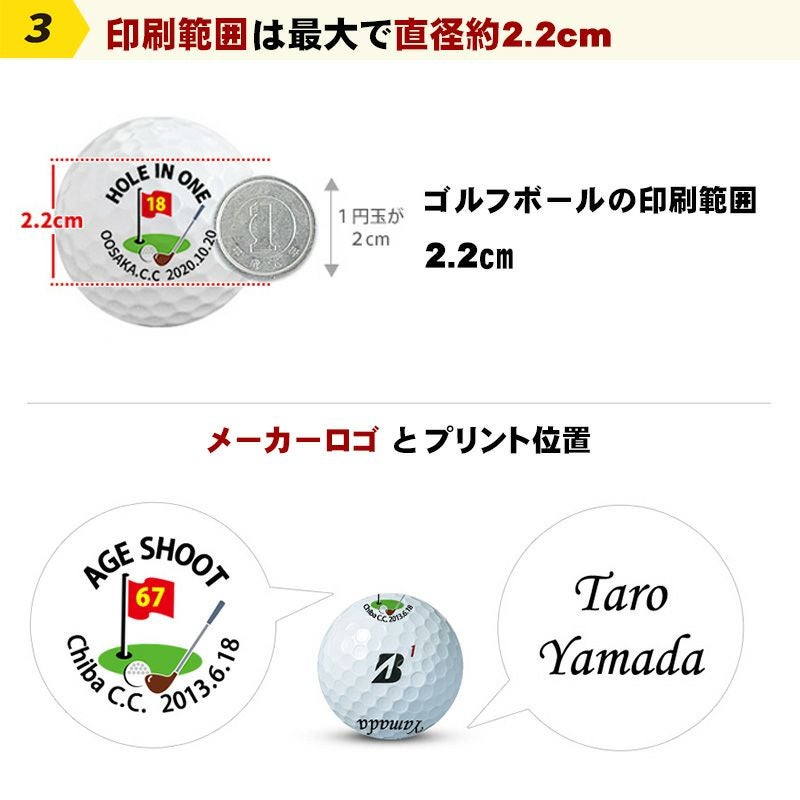 エイジシュート記念 名入れゴルフボール
